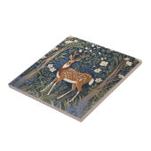 ブルーベルフォレストウィリアムモリスの鹿インスパイア タイル (側面)