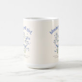 ブルーベルフラワーウォーターカラーイラストレーション コーヒーマグカップ (中央)