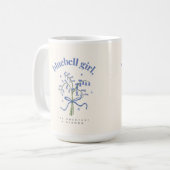 ブルーベルフラワーウォーターカラーイラストレーション コーヒーマグカップ (正面左)