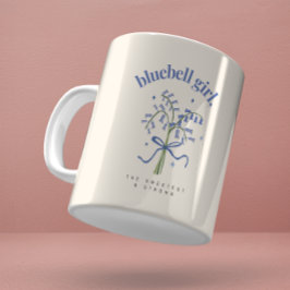 ブルーベルフラワーウォーターカラーイラストレーション コーヒーマグカップ