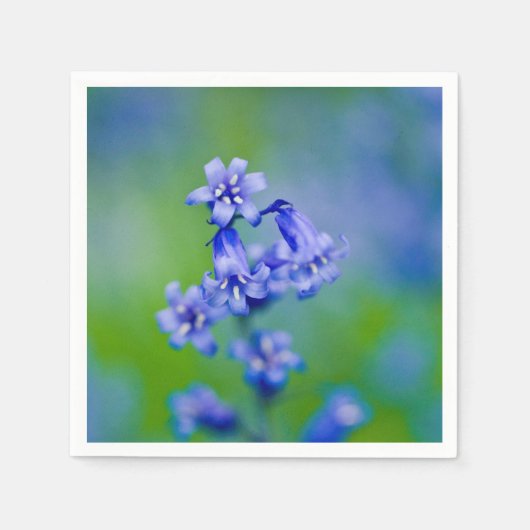ブルーベルフラワーカクテル紙ナプキン スタンダードカクテルナプキン (正面)