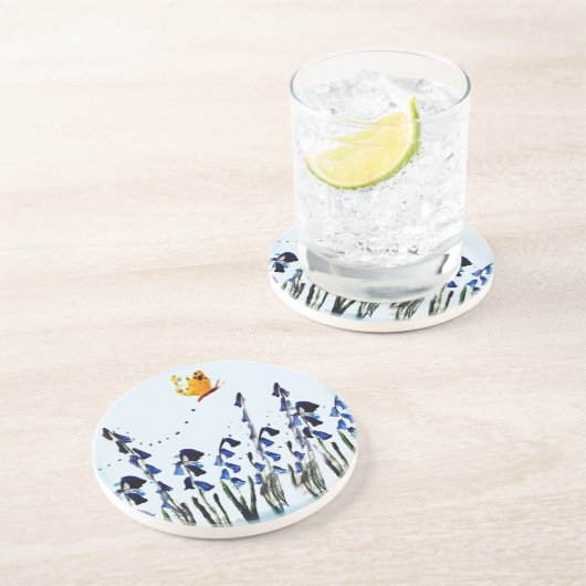 ブルーベルフラワーバタフライフローラ コースター (側面)