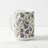 ブルーベルフラワーパターン - 美しい植物の花 コーヒーマグカップ (正面左)