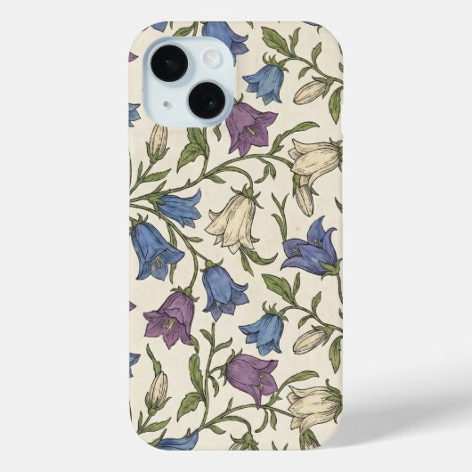 ブルーベルフラワーパターン - 美しい植物の花 Case-Mate iPhoneケース (裏面)