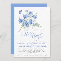 ブルーベルフラワー結婚式招待状