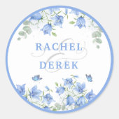 ブルーベルフラワー ウェディング ラウンドシール (正面)