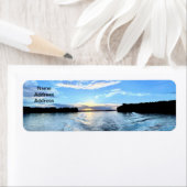 ブルーベルベットは夜のオコニー湖の夕日 ラベル (インサイチュ)