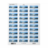 ブルーベルベットは夜のオコニー湖の夕日 ラベル (フルシート)