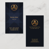 ブルーベルベットスタージオメトリッククロス運転手 名刺 (正面/裏面)