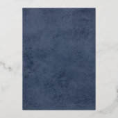 ブルーベルベット大理石ファーストコミューン 箔招待状 (裏面)