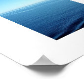 ブルーベルベット太平洋海カラー写真 ポスター (角)