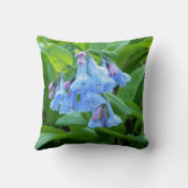 ブルーベルリングや輪(バージニア州ブルーベル)枕 クッション (裏面)