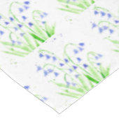 ブルーベル春フローラ水の色の紫色の素朴 テーブルクロス (アングル)