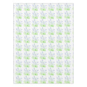 ブルーベル春フローラ水の色の紫色の素朴 テーブルクロス (正面)