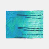 ブルーベル森林 フリースブランケット (正面(横))