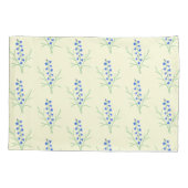 ブルーベル淡い色のイエロー標準ピローケース 枕カバー (裏面)