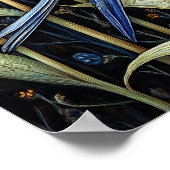 ブルーベル絵を描バードアートプリント ポスター (角)