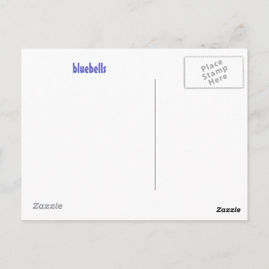 ブルーベル花付きポストカード ポストカード (裏面)