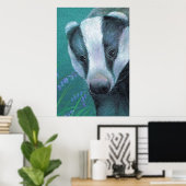 ブルーベル・ウッズ・アート・ポスターのアナグマ ポスター (ホームオフィス)