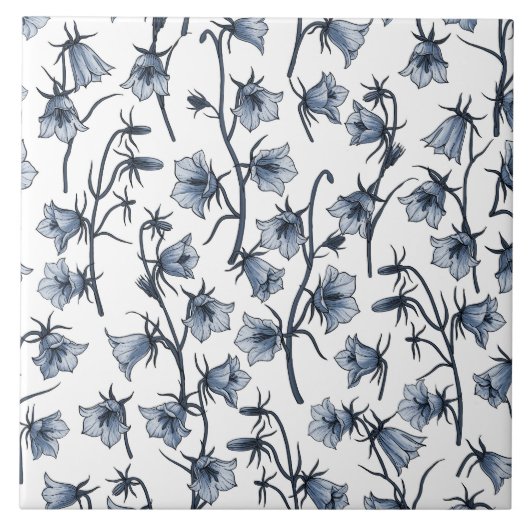 ブルーベル、ハレボルズ、ベルフラワー タイル (正面)
