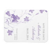 ブルーベル – パープル日付を保存 マグネット (横)