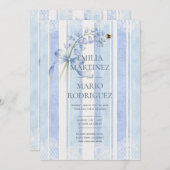 ブルーベル&ビー ヘリテージ・ハイヴ・スタジオ ウェディング 招待状 (正面/裏面)