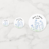 ブルーベル ブルーの花 水彩 結婚式 コンフェッティ (正面)