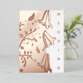 ブルーベル&蝶フォイル招待状 箔招待状 (立ち正面)