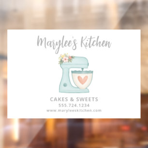 ブルーベーカリーパティシシェフビジネスウィンドウにしがみつく ウィンドウサイン