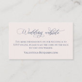 ブルーベージュエレガントなウェディングサイトQRコード エンクロージャーカード (正面)