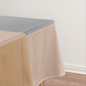 ブルーベージュオレンジブラウン市松模様にジンガムパターン テーブルクロス (インサイチュ)