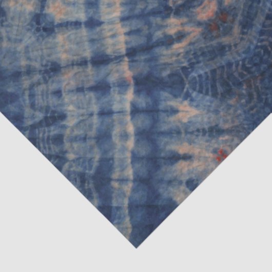 ブルーベージュスクウェア絞り染めパタ伝統的ーン 薄葉紙 (詳細)