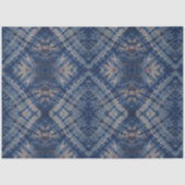 ブルーベージュスクウェア絞り染めパタ伝統的ーン 薄葉紙 (正面)