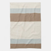 ブルーベージュブラウンソフト水玉模様レトロ背景 キッチンタオル (縦)