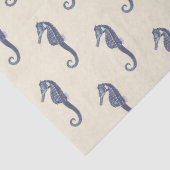 ブルーベージュマリンライフシーホースパターン 薄葉紙 (詳細)