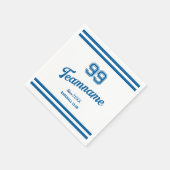 ブルーベースボールクカスタムラブ選手番号&チーム名 スタンダードカクテルナプキン (角)