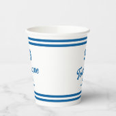 ブルーベースボールクカスタムラブ選手番号&チーム名 紙コップ (左)