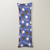 ブルーベースボールスポーツテーマ抱き枕 ボディピロー (裏面 (縦))