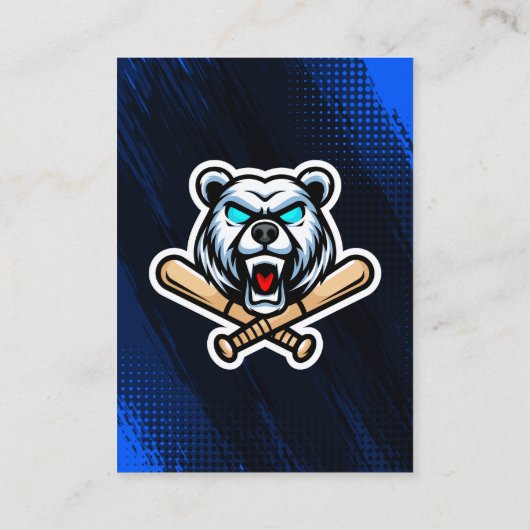 ブルーベースボールトレーディングカードフォトベースボールロゴ コーリングカード (裏面)