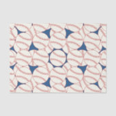 ブルーベースボールパターンティッシュペーパー 薄葉紙 (正面)