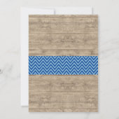 ブルーベースボールベビーシャワーボースポーツウッド招待状 招待状 (裏面)