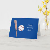 ブルーベースボール誕生日 カード (黄色い花)