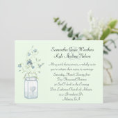 ブルーベ魅力的ルズ&メイソンジャー結婚式招待状 招待状 (スタンド正面)