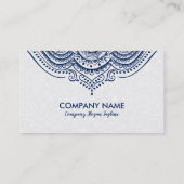 ブルーペイズリーマンダラレースアポイントメントカード 予約カード (裏面)