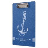 ブルーペイズリー及びホワイト航海のボートいかり2 クリップボード (左)