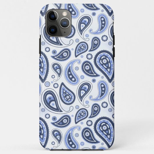 ブルーペイズリー柄 Case-Mate iPhoneケース (裏面)