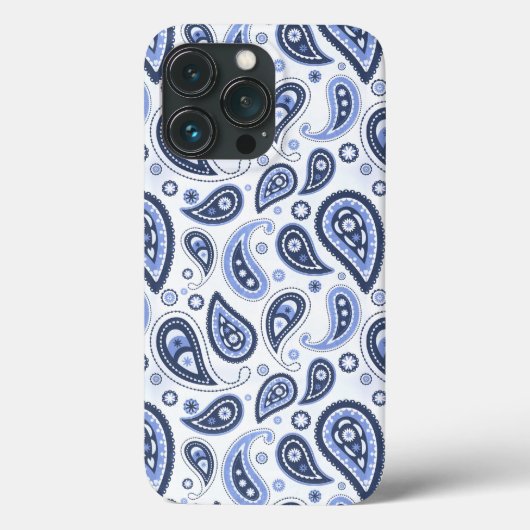 ブルーペイズリー柄 Case-Mate iPhoneケース (裏面)