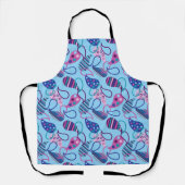 ブルーペイズリー エプロン (正面)