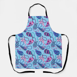 ブルーペイズリー エプロン