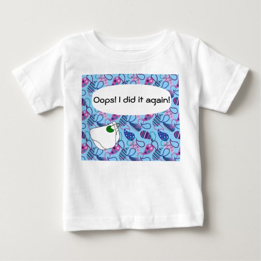 ブルーペイズリー ベビーTシャツ (正面)